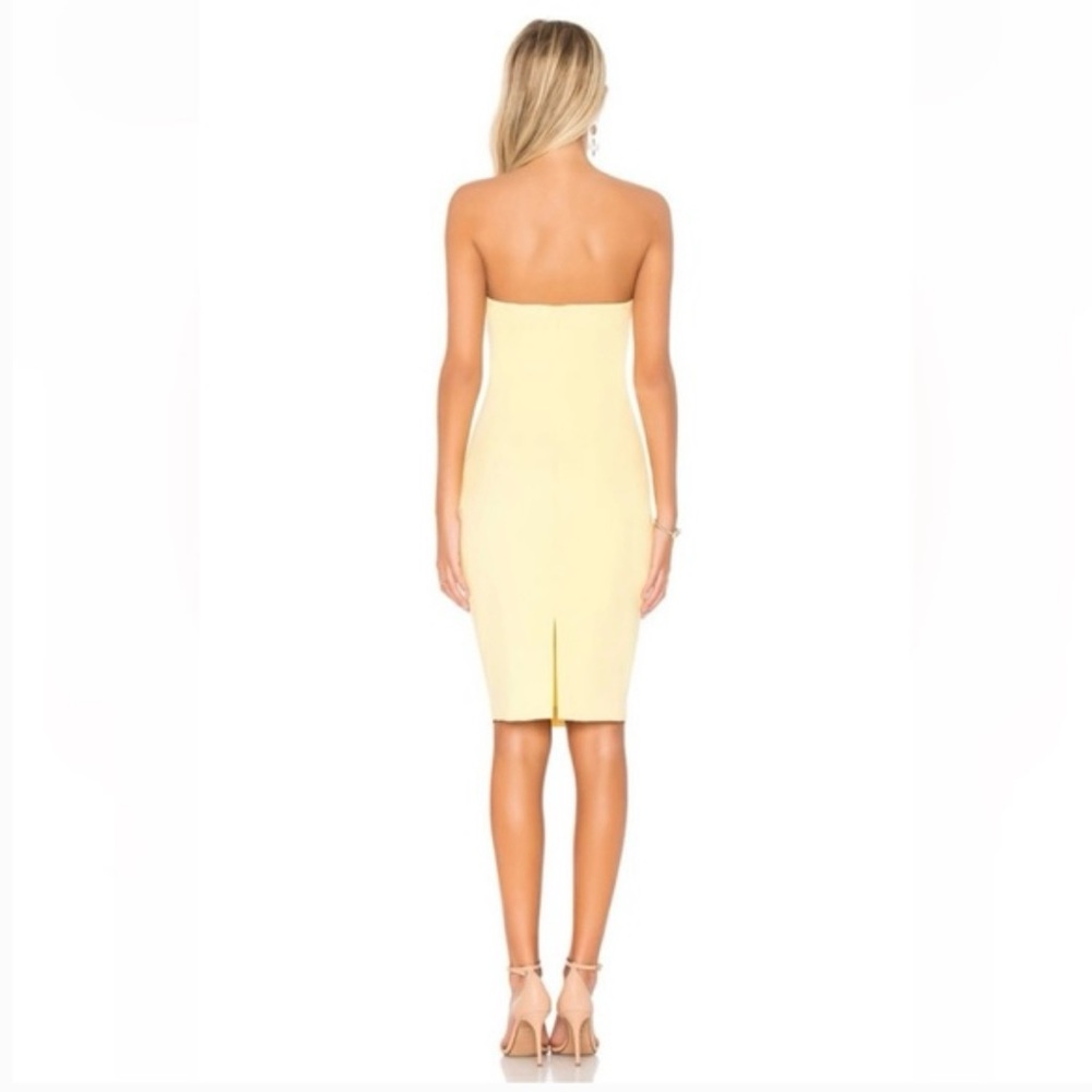 Likely Strapless Yellow Bodycon Midi Dress - Picture 2 of 3